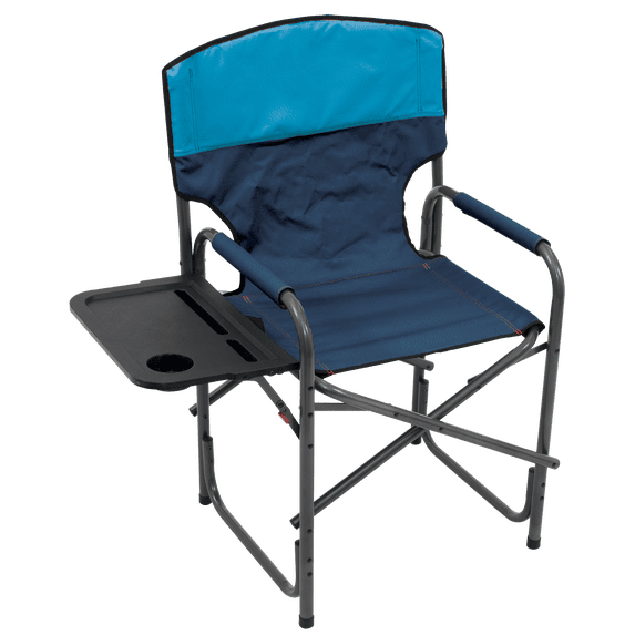 Rio Gear Broadback Compact Fold Directors Chair with Table, Blue Sky and Navy