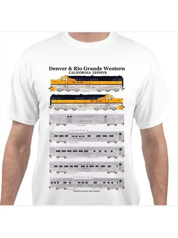 Rio Grande California Zephyr Railroad T-Shirt by Andy Fletcher