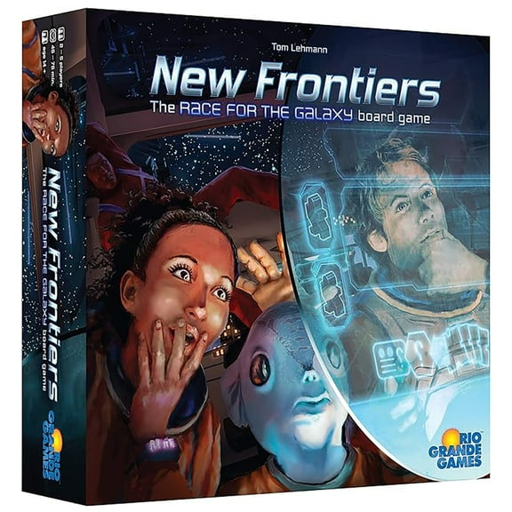 Rio Grande Games: New Frontiers - The Race for The Galaxy Board Game, Build Galactic Empires, Shared Actions, High Variability, Ages 14+, 2-5 Players