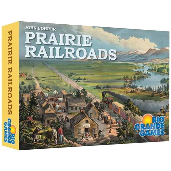 Rio Grande Games: Prairie Railroads - Train Strategy Board Game, Economy & American Railway Game, Investment & Bidding, Ages 14+, 3-5 Players, 60 Min