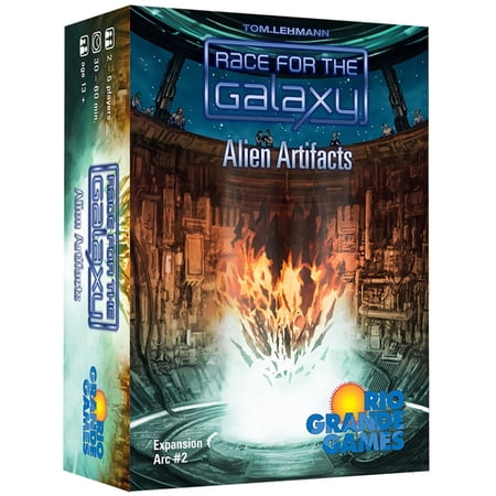 Rio Grande Games: Race for The Galaxy - Alien Artifacts - Expansion Card Game, Build Space Empires & Discover Secrets, Ages 13+, 2-5 Players, 30 Min