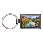 Rio Grande del Norte National Monument New Mexico Metal Rectangle Keychain