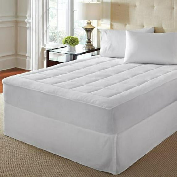 Rio Home Fashions LoftWorks Microplush Extra Soft Plush Top Mattress Pad with Deep Skirt - White Twin