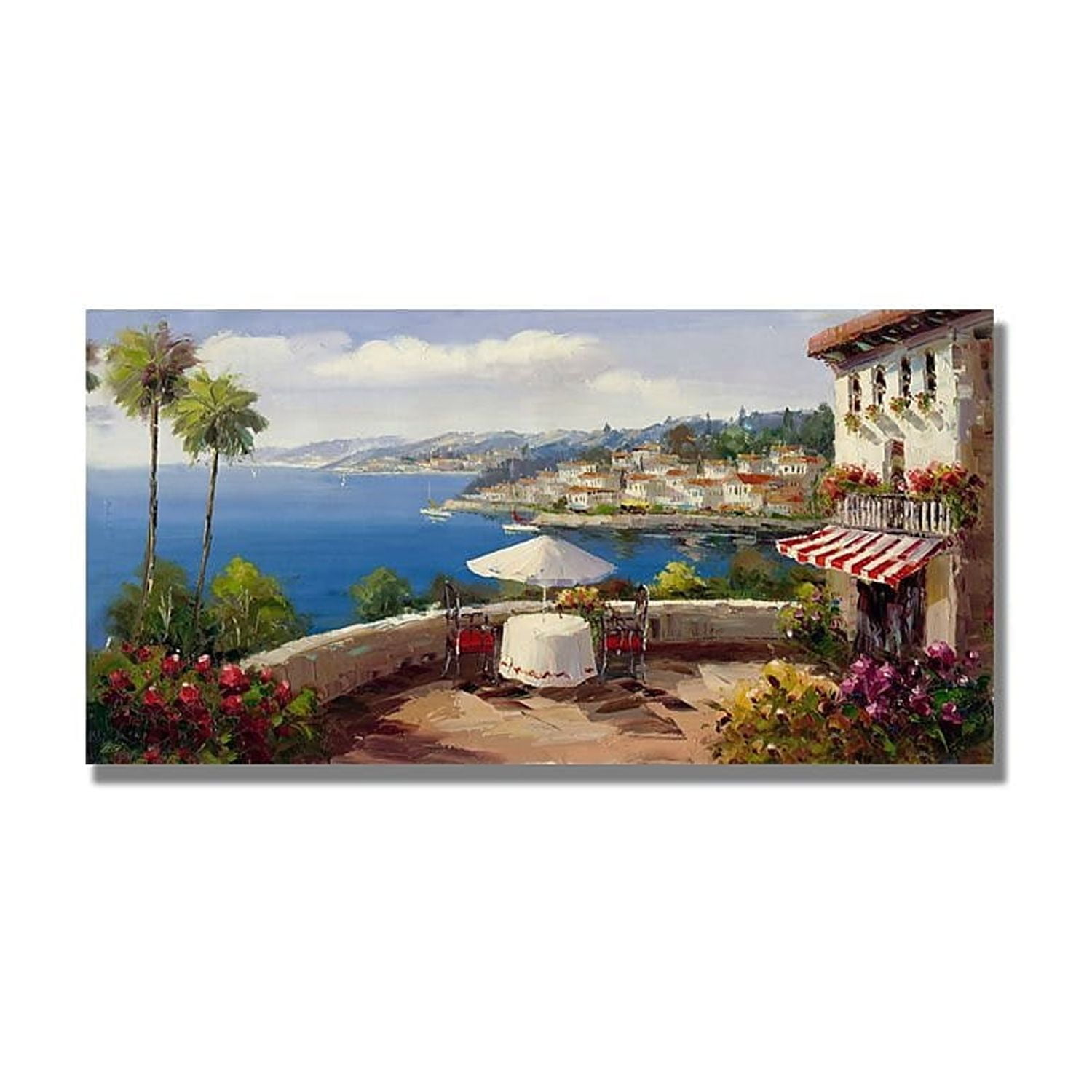 Italian Afternoon Scenic Landscape Canvas Wall Art