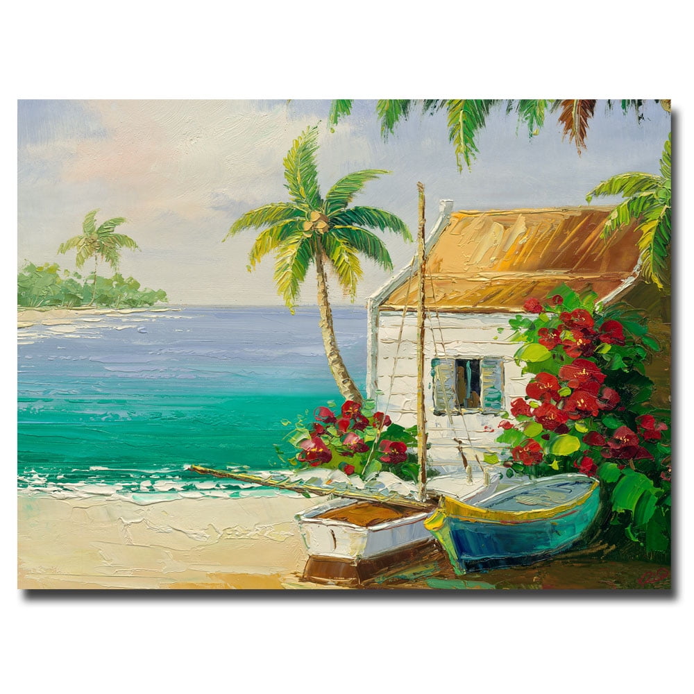 Tropical Key West Breeze Canvas Art in Vibrant Colors