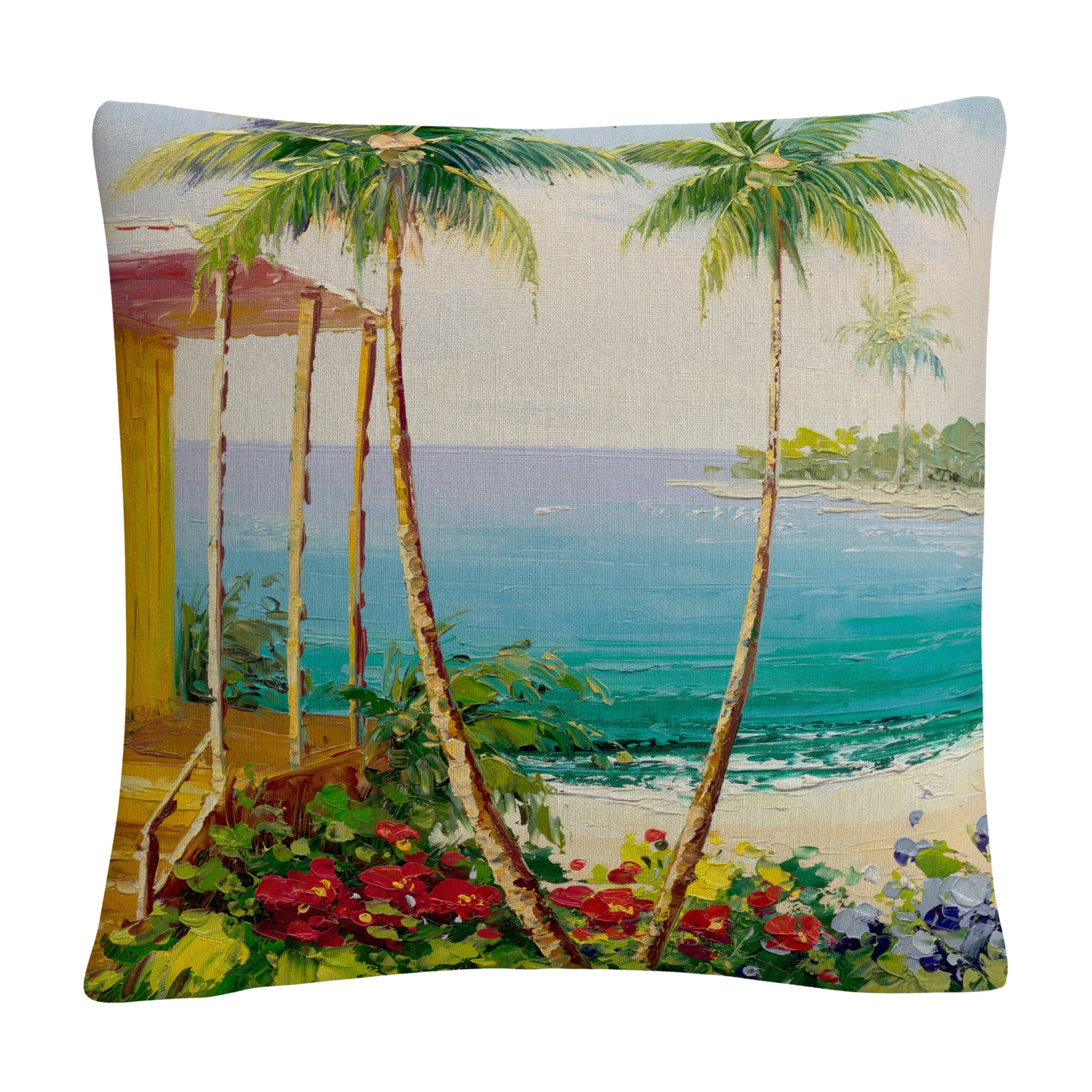 Rio Key West Villa 16" Square Polyester Throw Pillow