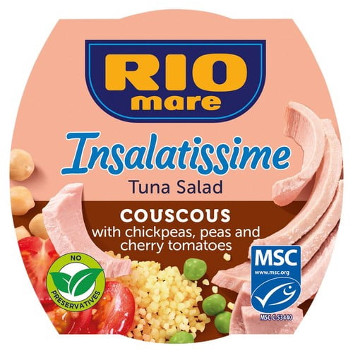 Rio Mare MSC Tuna & Cous Cous Salad 160g, British Import (Pack of 2)