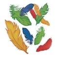 thumbnail image 1 of Rio Mosaic Feather Cut Outs - Party Decor - 6 Pieces, 1 of 3