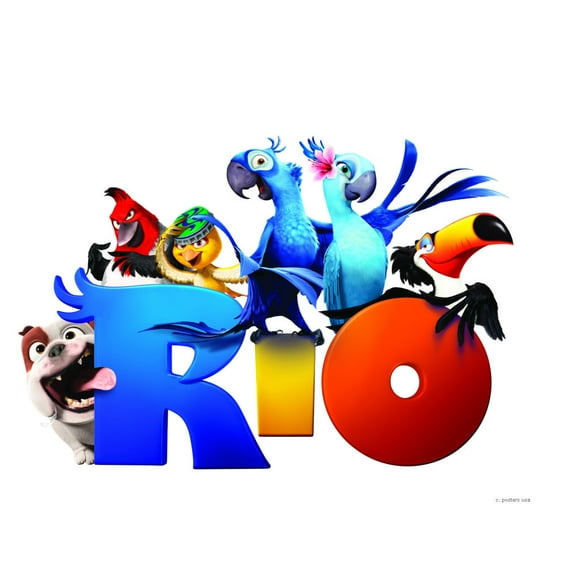 Rio Movie Poster Metal Sign 8inx 12in Art Print on Metal 8x12 Multi-Color Square Adults Best Posters