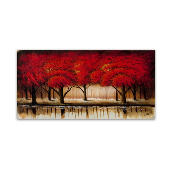 Rio 'Parade of Red Trees II' Canvas Art