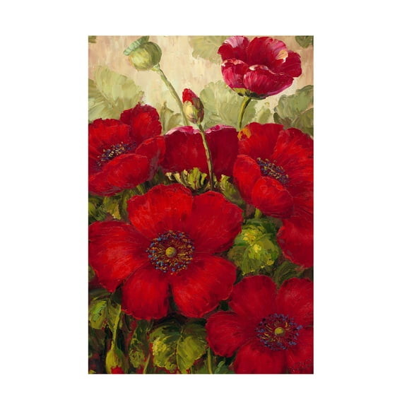 Trademark Fine Art Masters Fine Art Poppies II Canvas Wall Art - 30x47