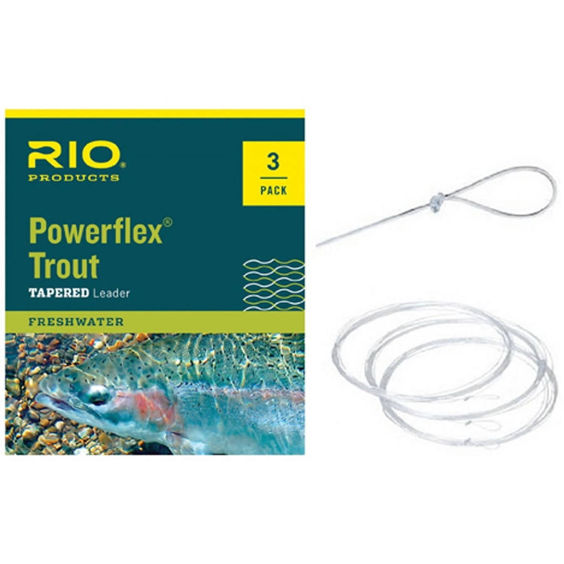 Rio Powerflex Trout 9ft Leader - 3 Pack 4X