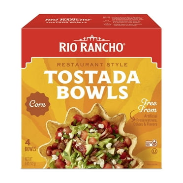 Rio Rancho Tostada Bowls Gluten Free Restaurant-Style Multigrain Corn Bowls, 4 Count, Box