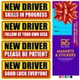 thumbnail image 1 of Rio Salto 4-Pack Large New Driver Car Sticker Please Be Patient Stickers Permit Student Driver Sticker Cool Prank Rookie Funny Magnet, Classic, 1 of 6