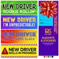 thumbnail image 1 of Rio Salto 4-Pack Large New Driver Car Sticker Please Be Patient Stickers Permit Student Driver Sticker Cool Prank Rookie Funny Rookie, Magnet, 1 of 6