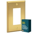 thumbnail image 1 of Rio Salto BRASS Deco Collection Midsize Gold Rocker Wall Plate Outlet Cover Light Switch Cover Plate Architectural Design Premium Heavy-Gauge Metal Finish, 1 of 9