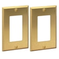thumbnail image 1 of Rio Salto BRASS Signature Collection Metal Gold Light Switch Wall Plate or Outlet Cover Decorator Receptacle Wall Plate 2-Pack Single Wallplate Rocker 1 Gang Standard Size, 1 of 9