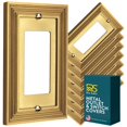 Packing Switching Rio Salto Brushed Gold Decorative Rocker Light Switch Cover Plates ...