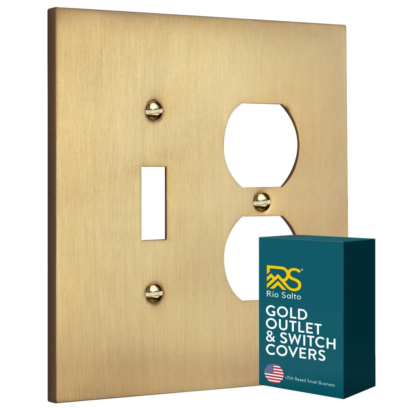 Ffe Outlets Rio Salto Forge Collection Midsize Gold Metal Toggle Duplex Combo Wall ...