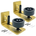 thumbnail image 1 of Rio Salto Metal Gold Barn Door Floor Guide Hardware, Barn Door Roller Track Wall Mount, 1 of 6
