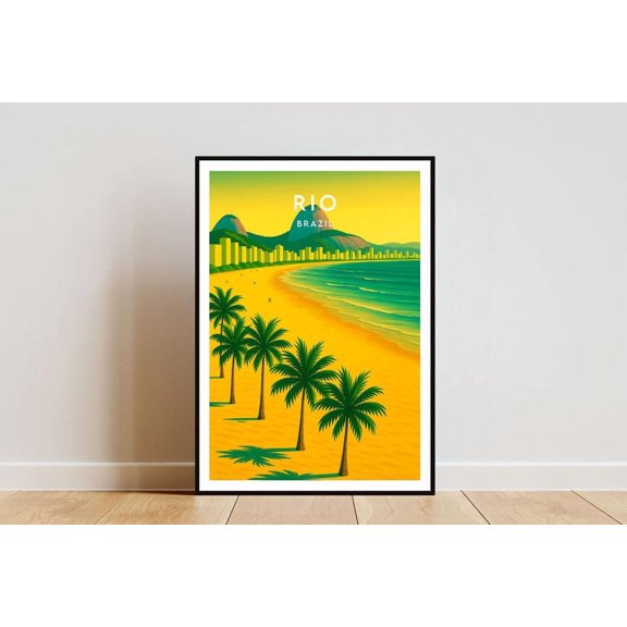 Rio Travel Print Brazil Rio De Janeiro Poster Brazil Poster Travel Art Brazil Print Rio De Janeiro Print Rio De Janeiro Rio Poster