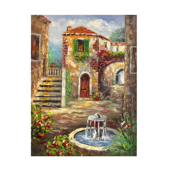 Trademark Fine Art Masters Fine Art Tuscan Cottage Canvas Wall Art - 35x47