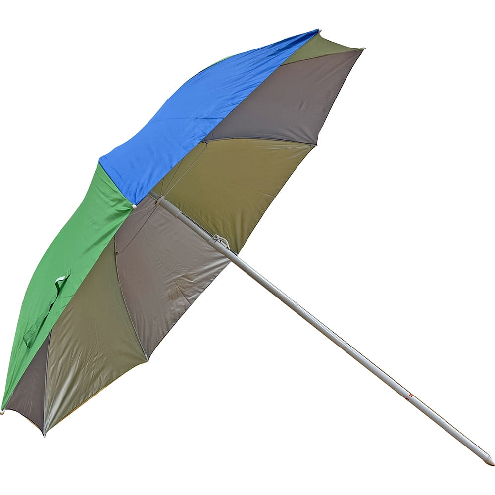 Rio Wave Beach 6 Foot Two Tone Solid Beach Umbrella SPF 50, Assorted