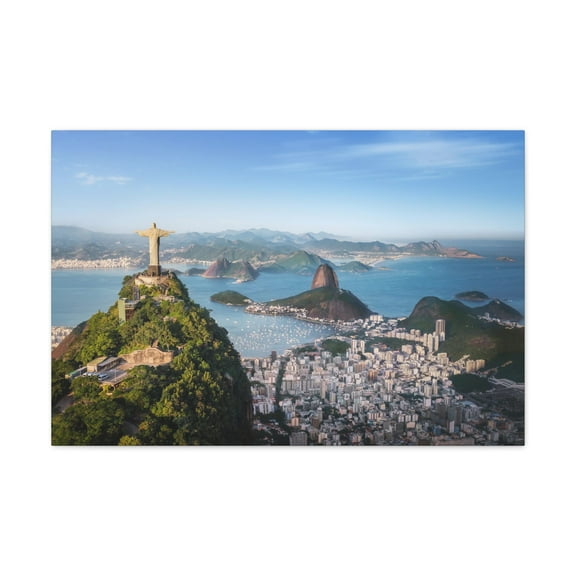 Rio de Janeiro Daytime Skyline Canvas Artwork Breathtaking Stunning Cityscape for Home Decor Ready to Hang