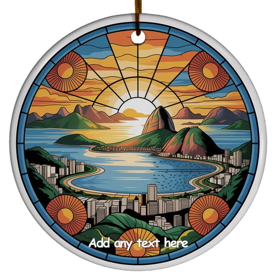 Rio de Janeiro Skyline Ornament Christmas 2025 Holiday Ornament for Adventurers, Couples, Families or Friends Who Love Travel