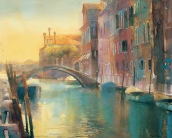 Rio di San Trovaso Canvas Art - Cecil Rice (24 x 30)