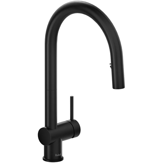 Riobel Az201 Azure 1.5 GPM Single Hole Pull Down Kitchen Faucet - Black