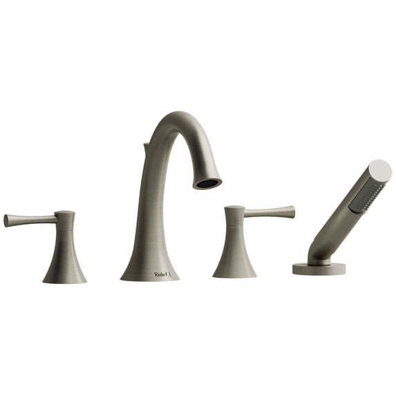 Riobel Ed12l Edge Deck Mounted Tub Filler - Nickel