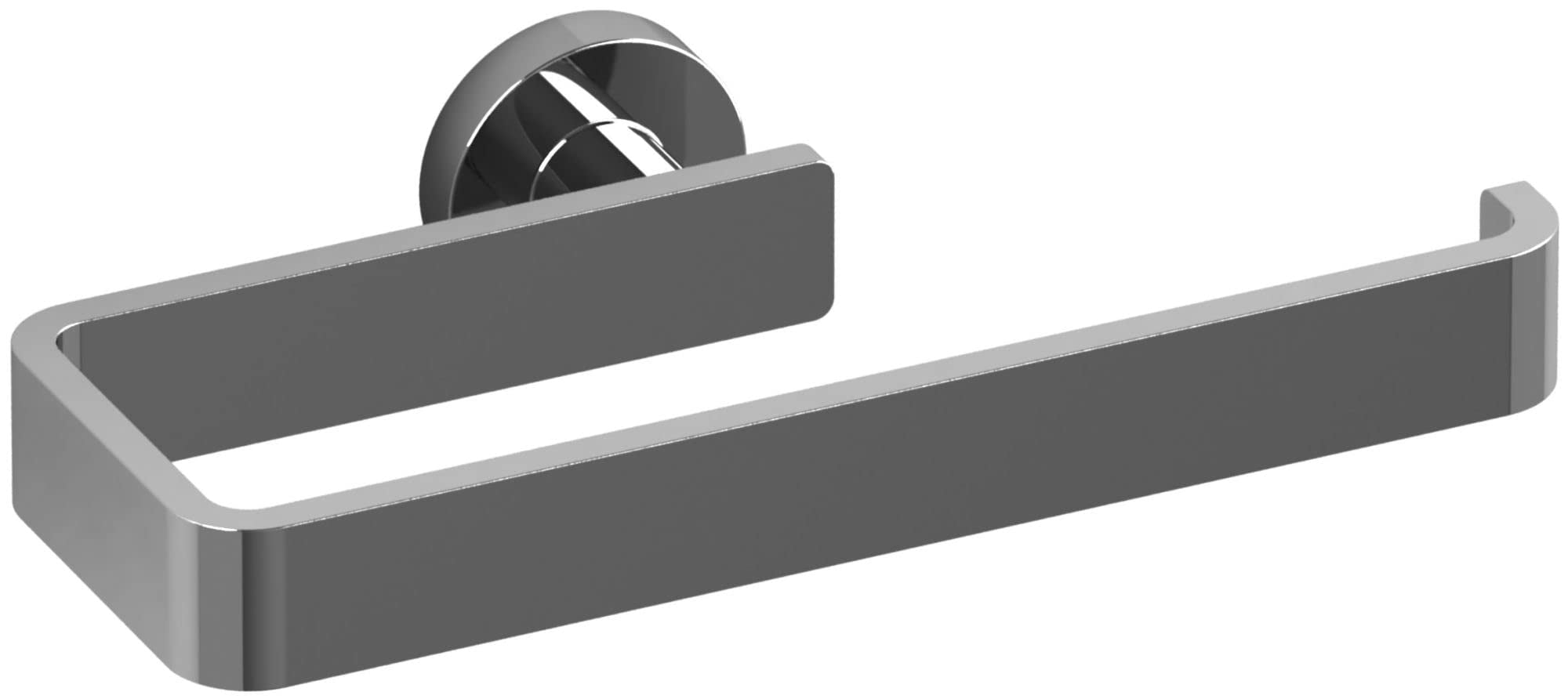 Paradox 8" Chrome Modern Wall-Mounted Towel Ring