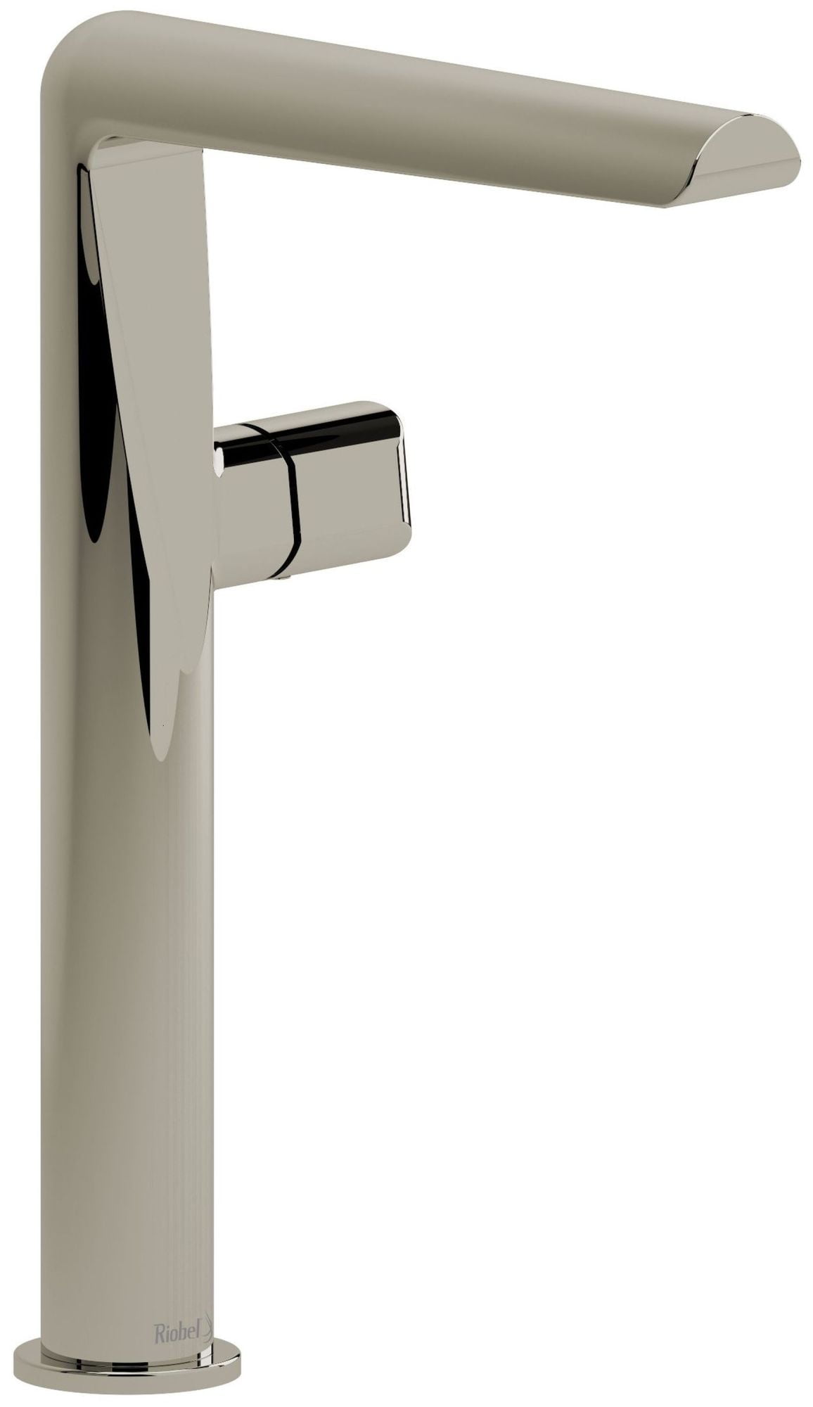 Polished Nickel Single Handle Mid Arc Bathroom Faucet