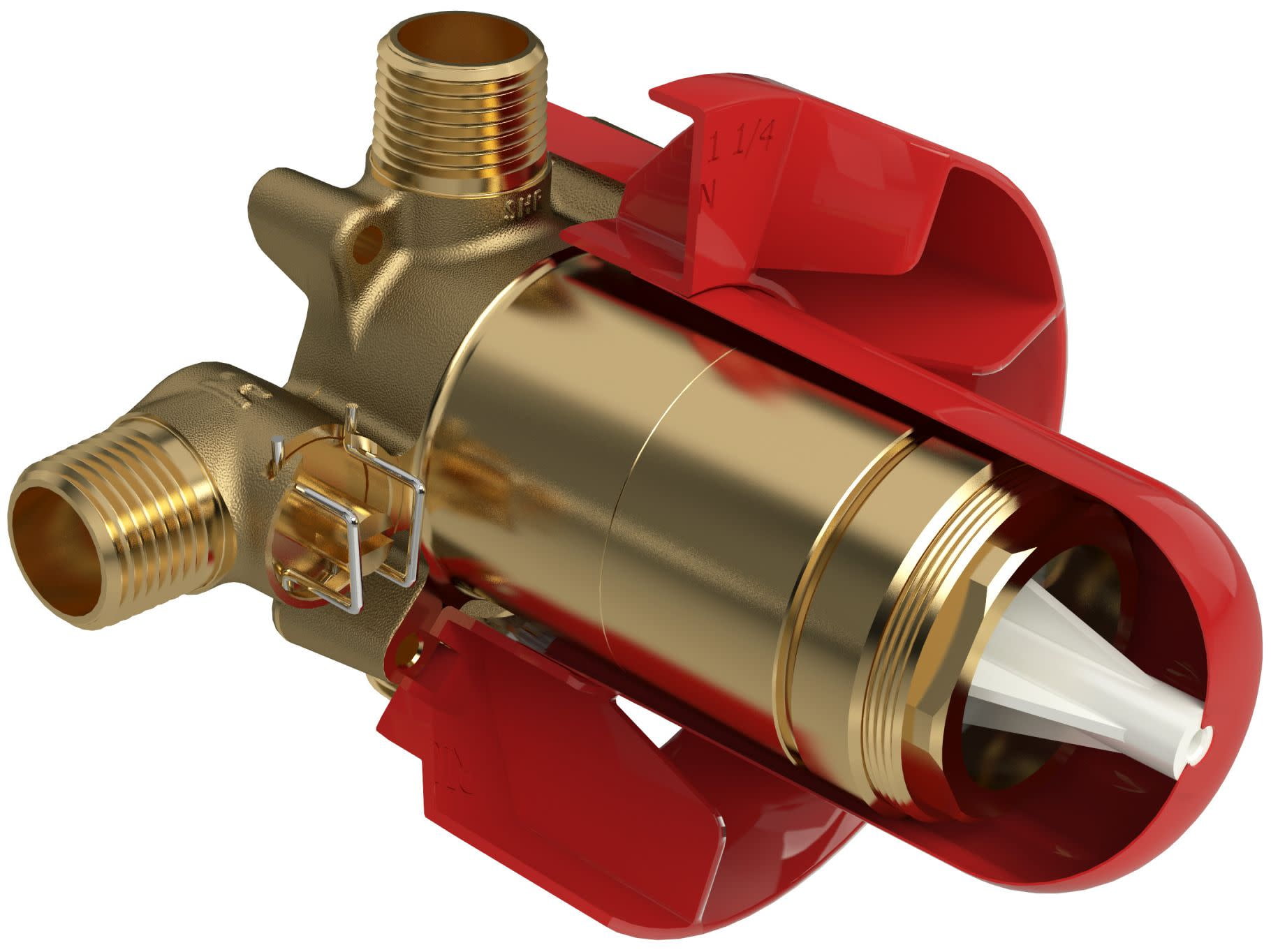 Gold and Silver Wall Mounted Shower Valve