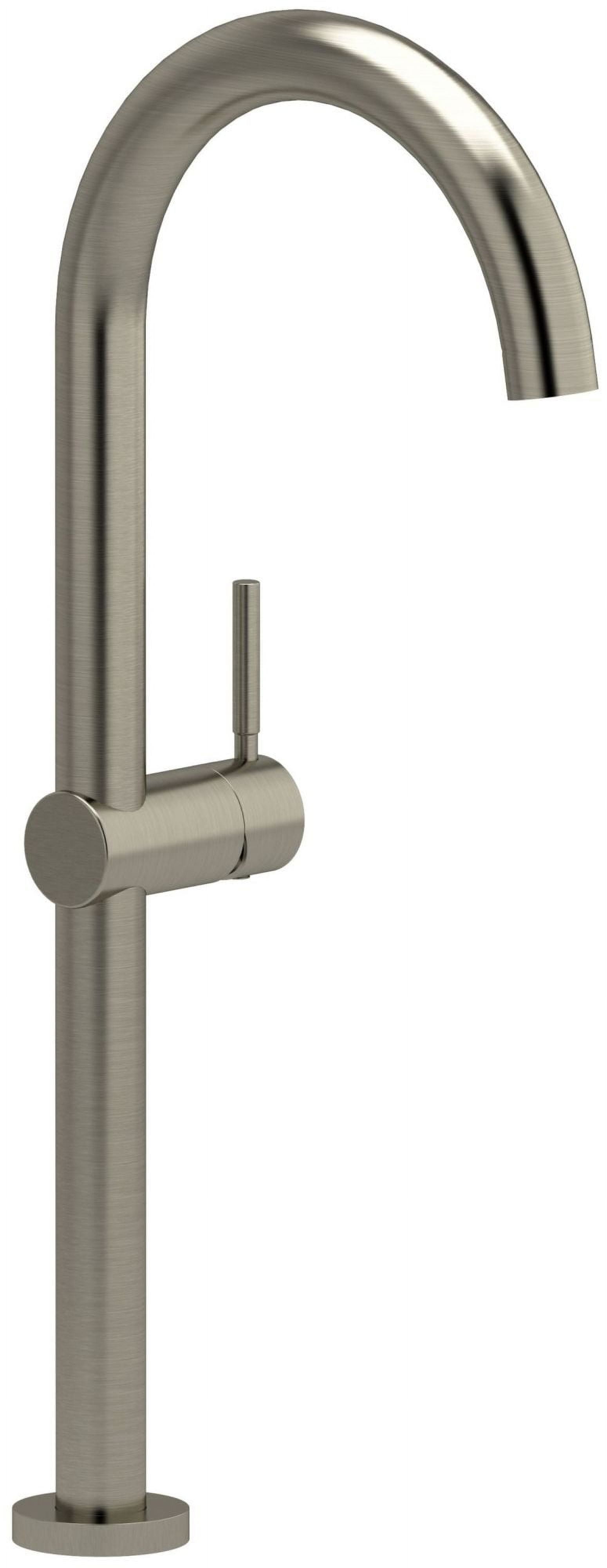 Elegant Brushed Nickel Gooseneck Bathroom Faucet with Lever Handle