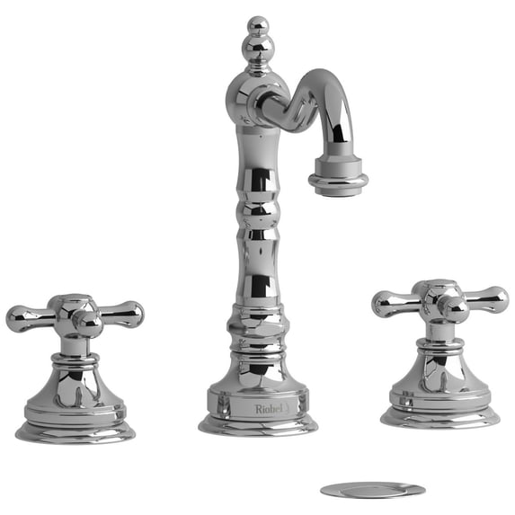 Riobel Rt08+ Retro 1.2 GPM Widespread Bathroom Faucet - Chrome