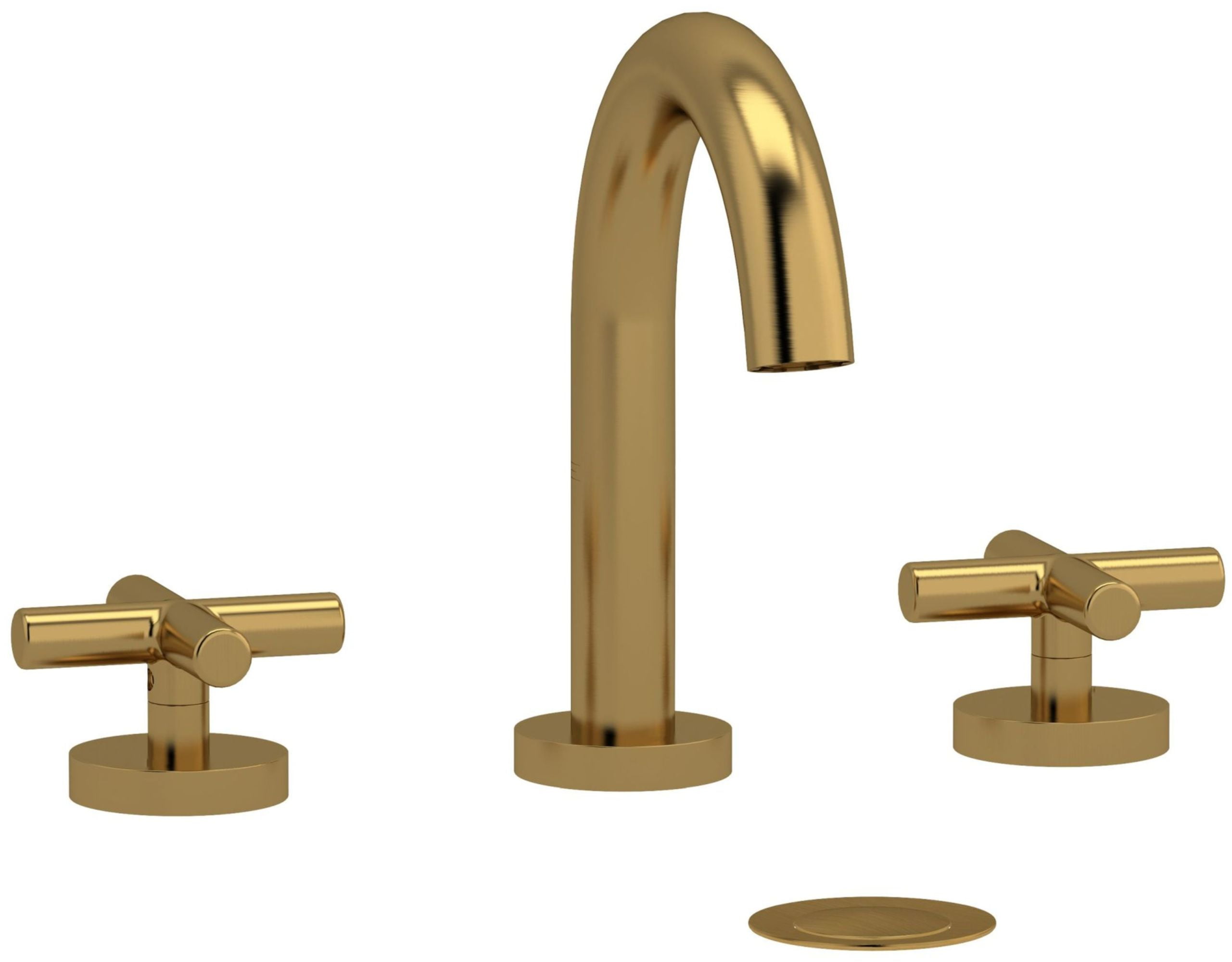 Polished Nickel Brass Widespread Bathroom Faucet with Dual Handles