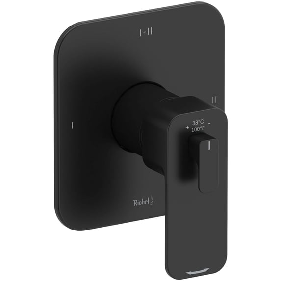 Riobel Teq23 Equinox Three Function Thermostatic Valve Trim Only - Black