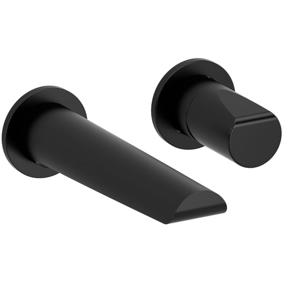 Riobel Tpb360 Parabola 1.2 GPM Wall Mounted Mini-Widespread Bathroom Faucet - Black