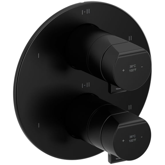 Riobel Tpb46 Parabola Six Function Thermostatic Valve Trim Only - Black