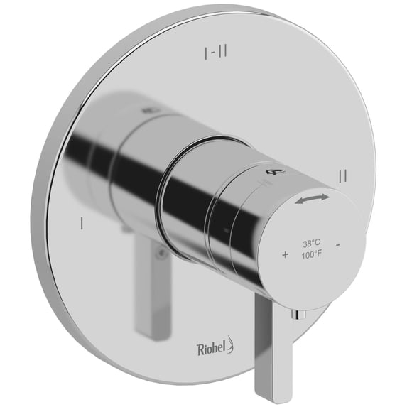 Riobel Tpxtm23 Paradox Three Function Thermostatic Valve Trim Only - Chrome