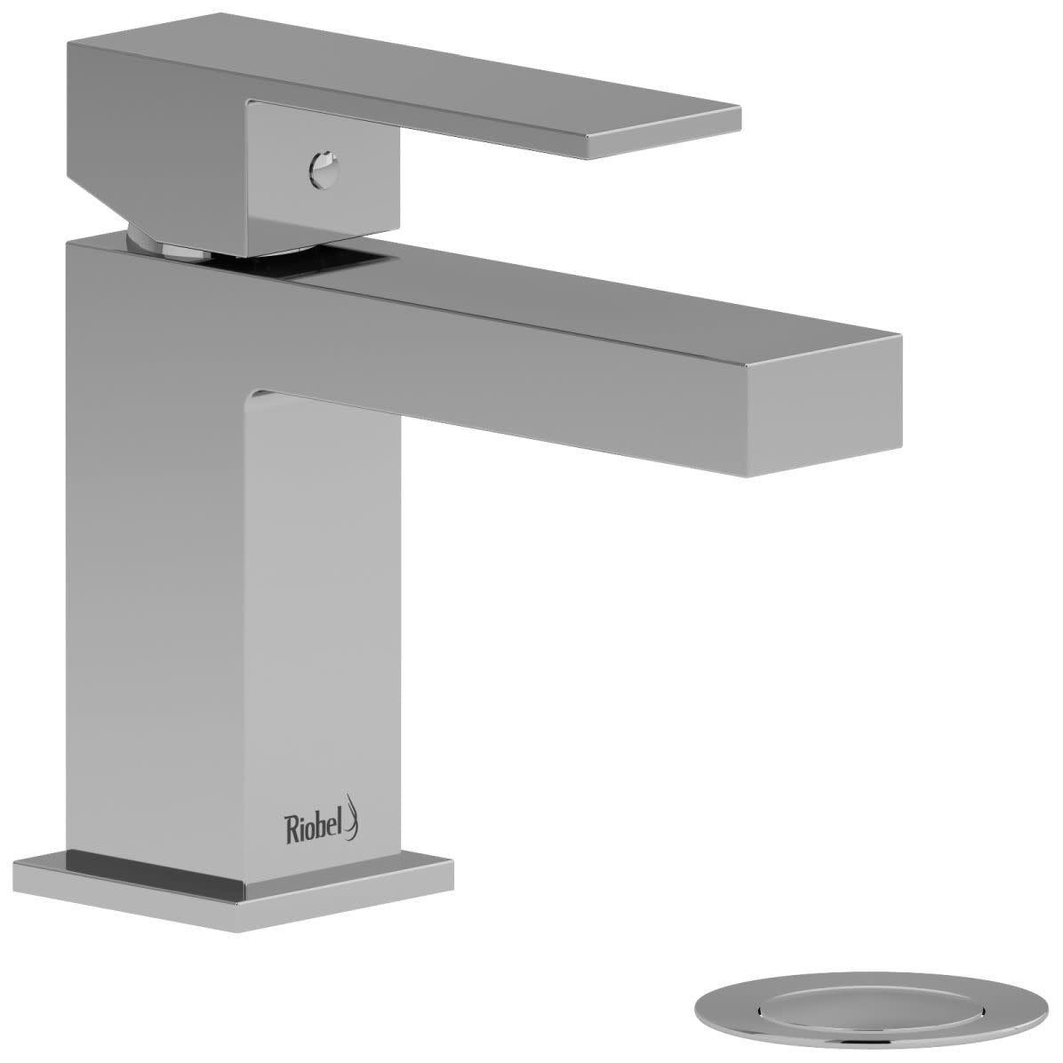 Kubik Modern Chrome Single Hole Deck Mounted Bathroom Faucet