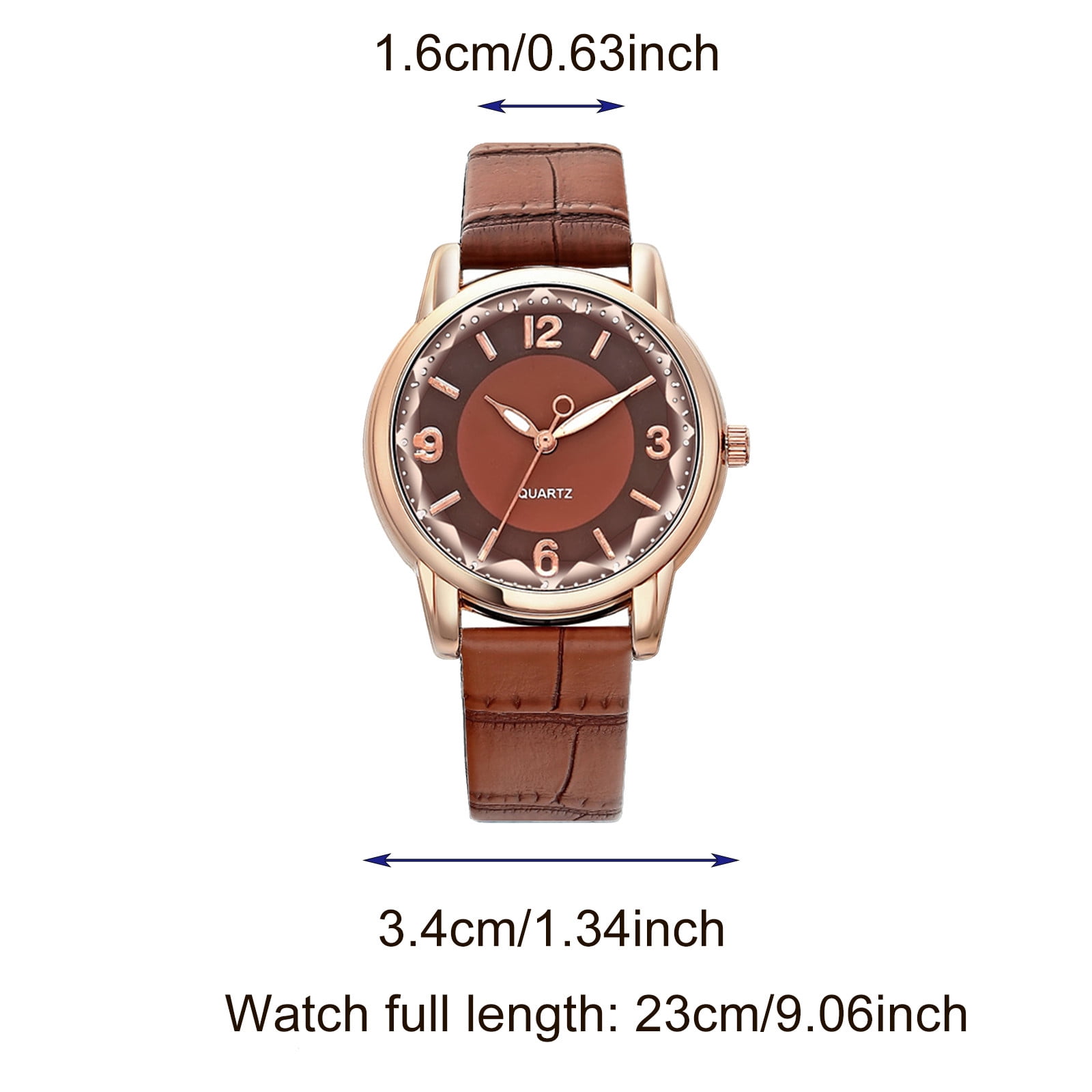 Riofhave Hard Work Twocolor Dial Quartz Ladies Watch Belt Watch Women