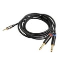 Riohave 3.5mm Jack To 6.35mm Aux 2 Mono 6.5 Jack To 3.5 Male For Mixing