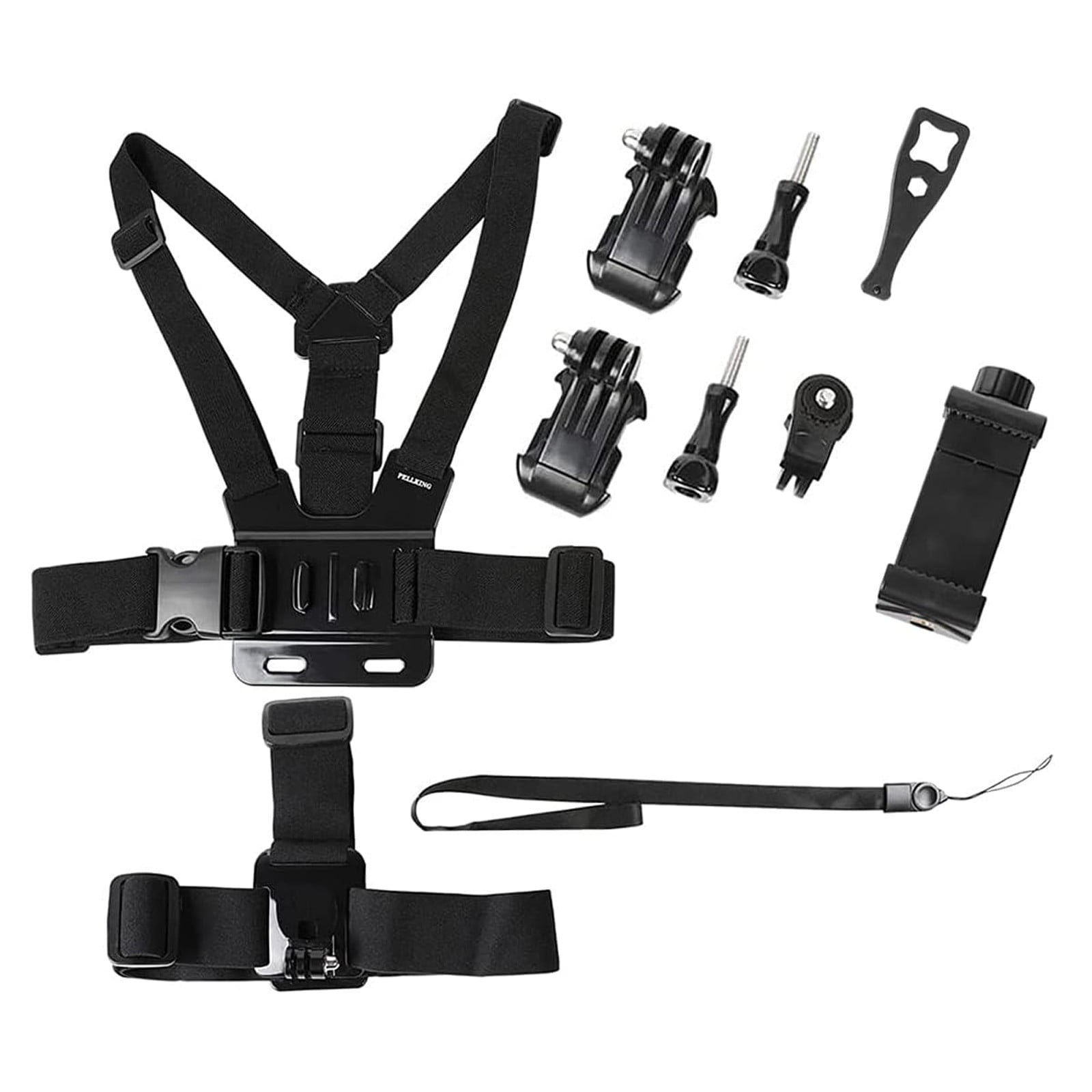 Riohave Mobile Phone Chest Strap Harness Mount Head Strap Holder Kit