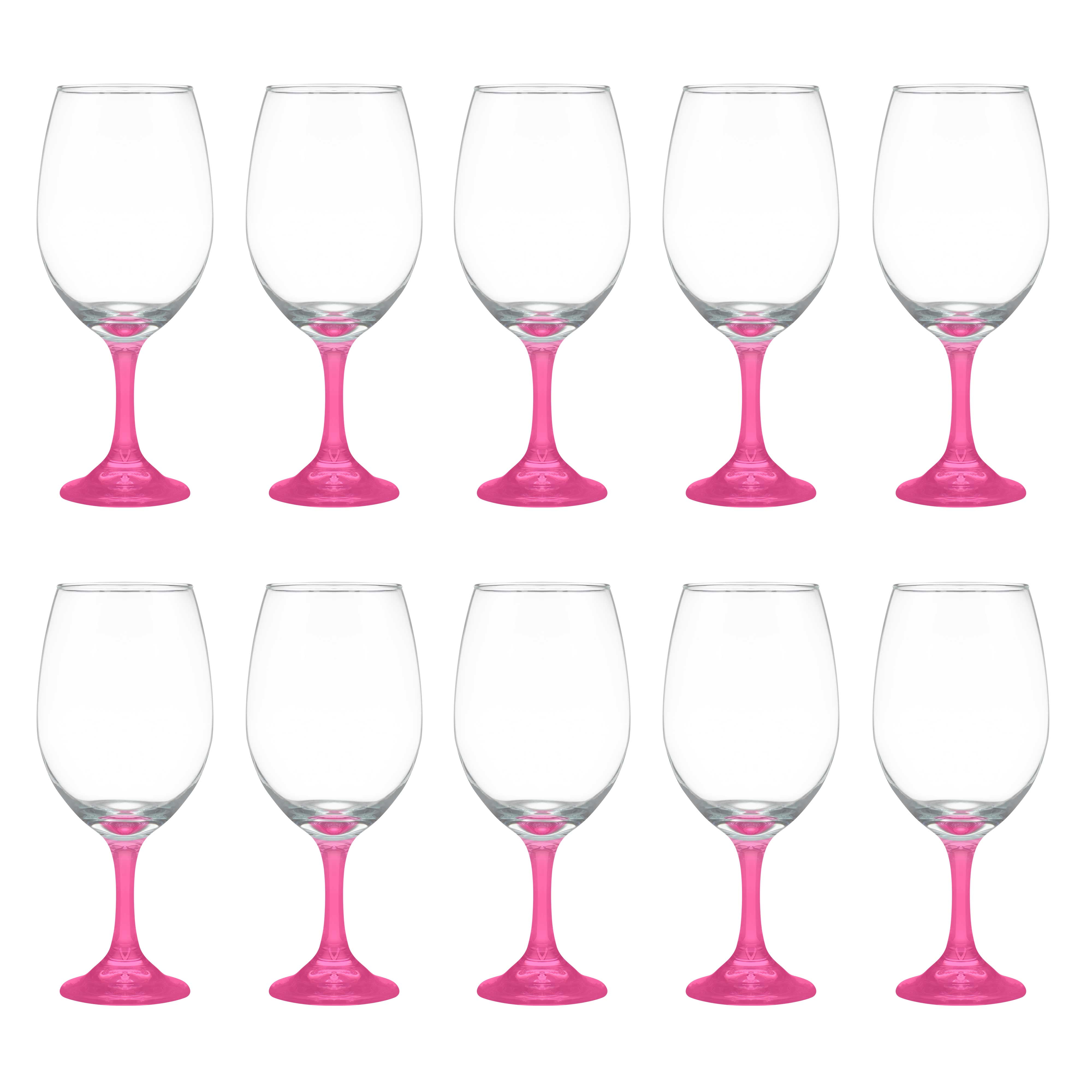 Rioja Grand Wine Glasses 20.75 oz. Set of 10, Bulk Pack - Perfect for  Hotel, Bar, Restaurant or Lounge - Pink