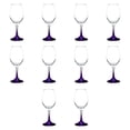 thumbnail image 1 of Rioja Wine Glasses with Stem 10 oz. Set of 10, Bulk Pack - Color Bottom, Perfect for Wedding, Party Favors, Birthday, Bridal Shower Gifts - Purple, 1 of 5