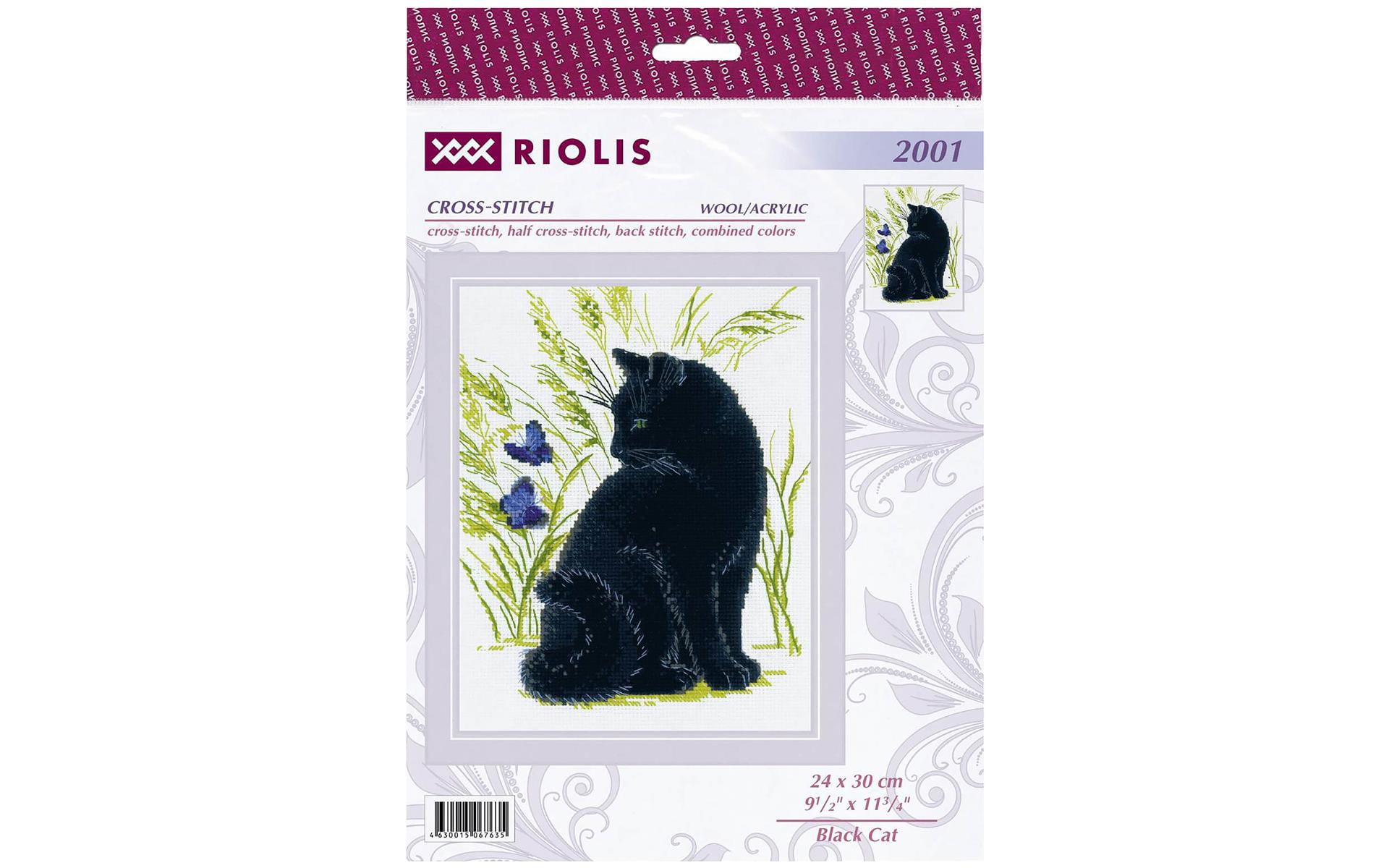 Riolis Cross Stitch Kit Black Cat
