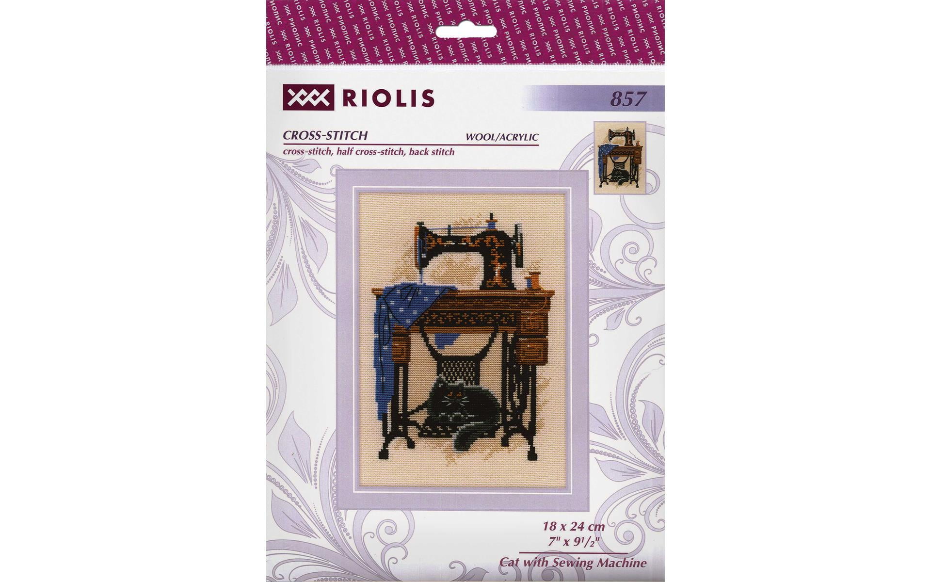RIOLIS Craft Kits - Cat with Clock Cross-Stitch Kit - Yahoo Shopping